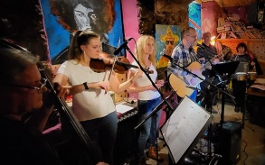 TAKHRAJ band playing in music club Stamina in the centre of Liberec.